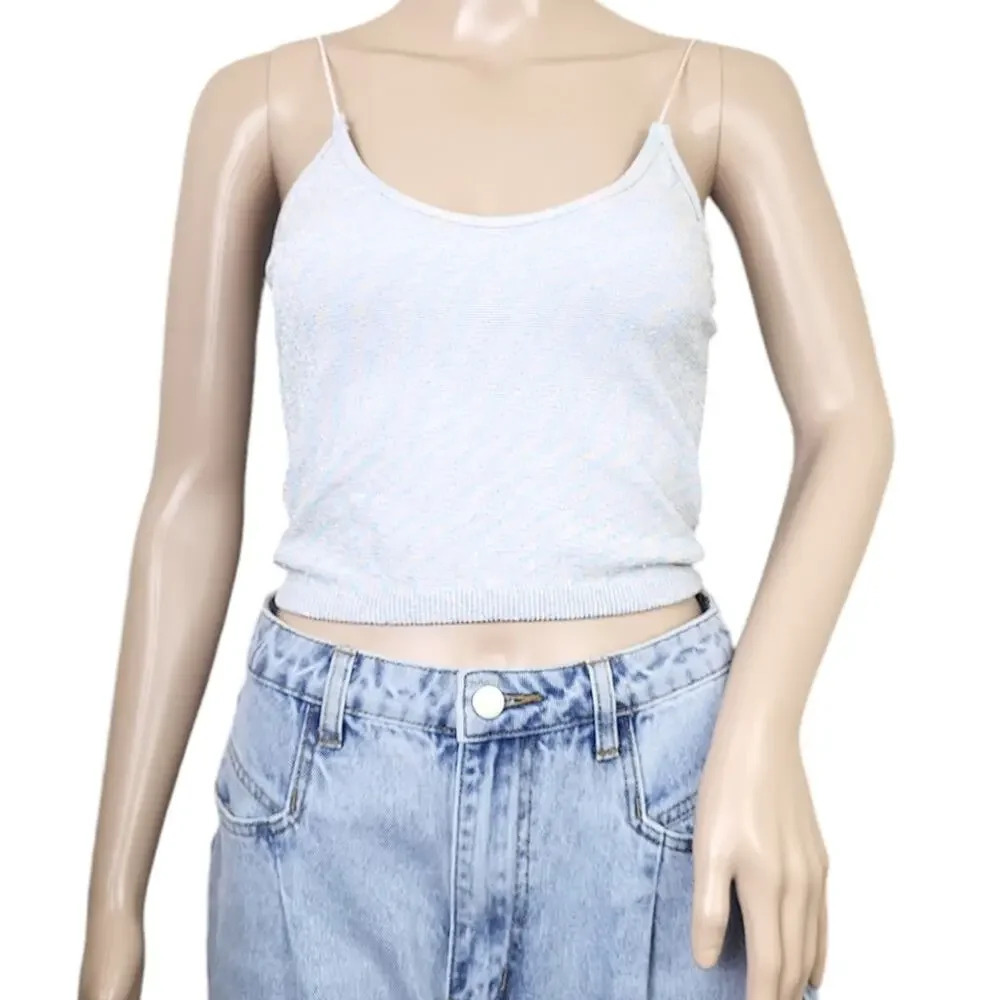 Intimately Free People Oh She’s Strappy Seamless Holographic Crop Top